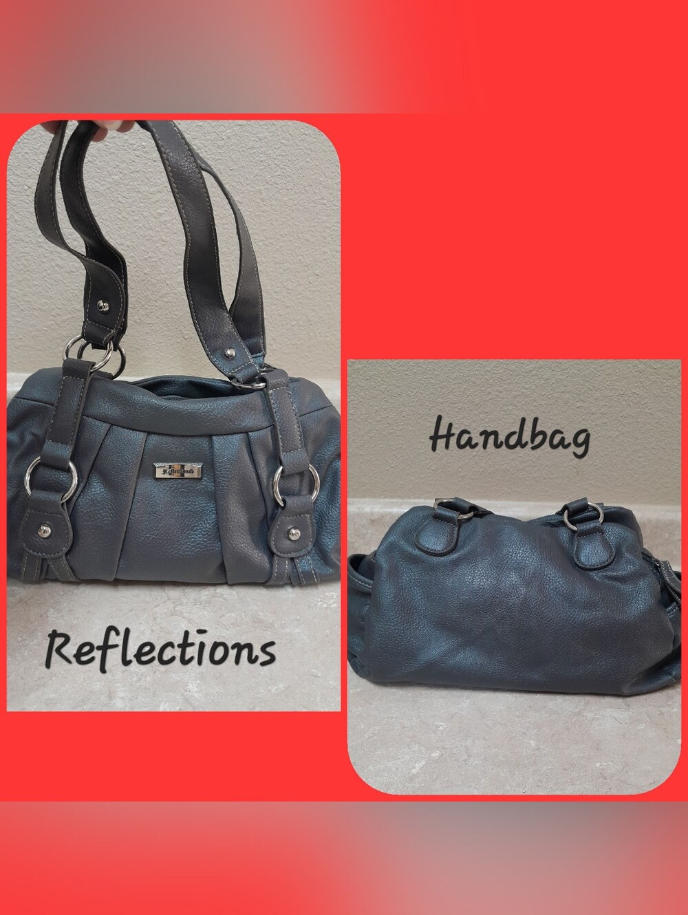 Beautiful Women's Reflections Gray Handbag Size:OS  Reflections
